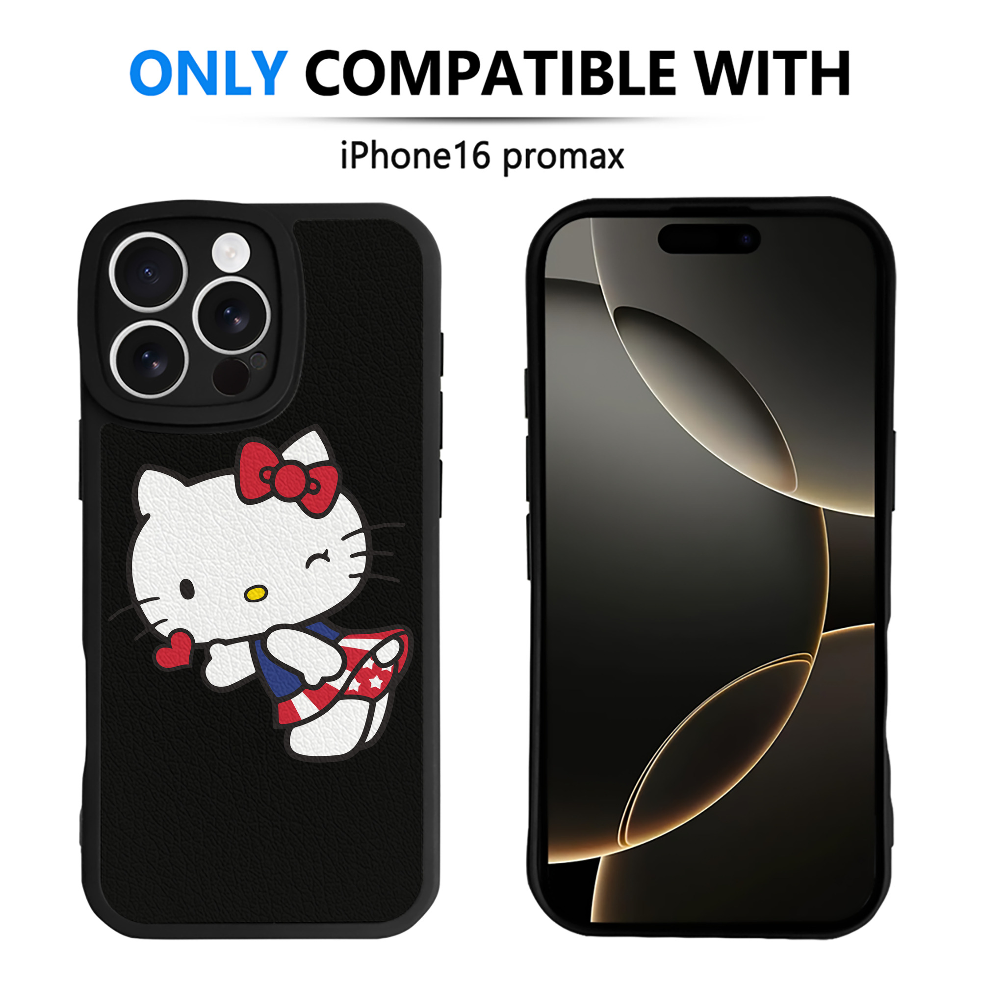 （画像用） Hello Kitty ハローキティ 【iPhone 16シリーズ対応】シリコンスマホケース（レザー調） 材質：シリコン